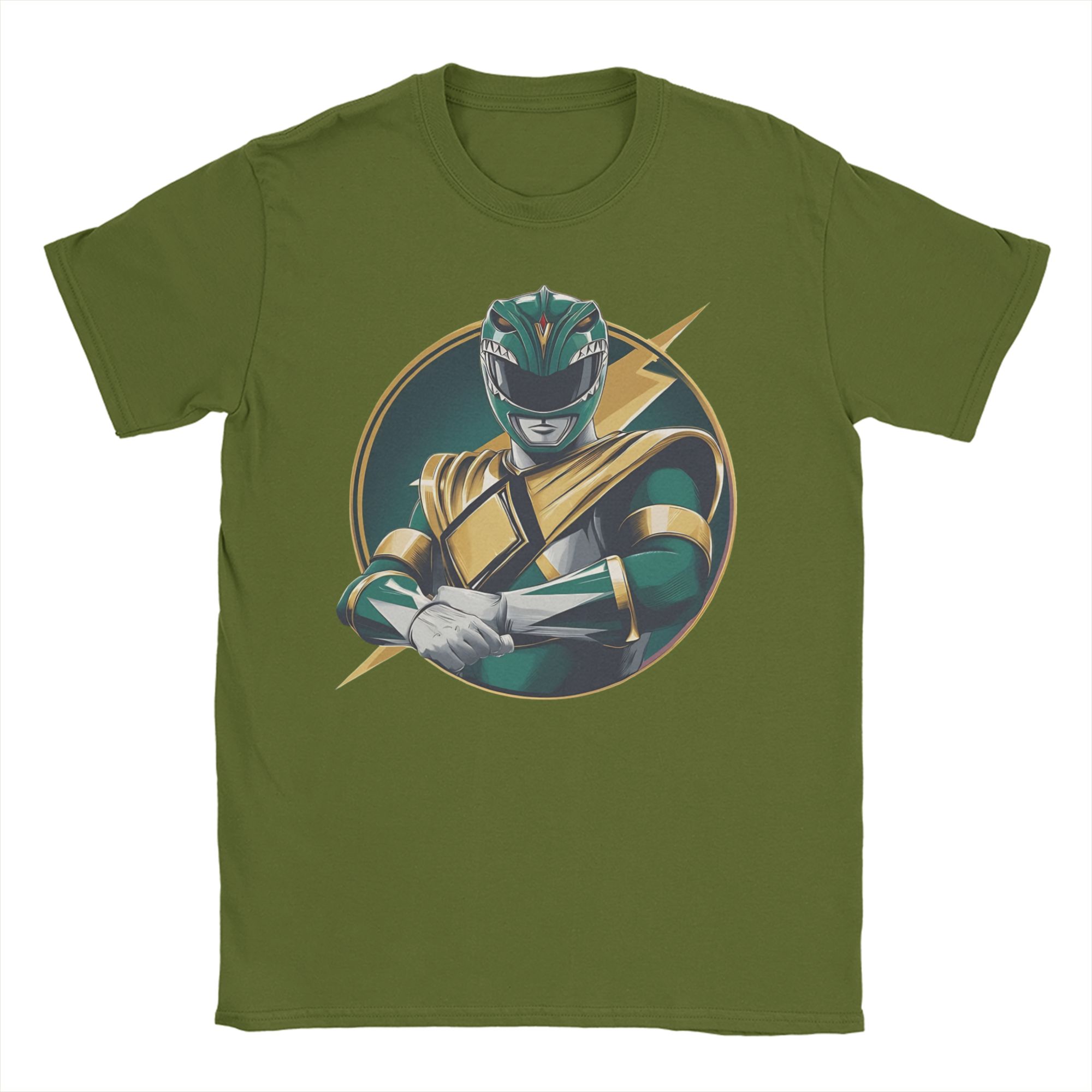 Anime Cosplay Ideas Male - Koszulka Green Power Rangers Męska Damska