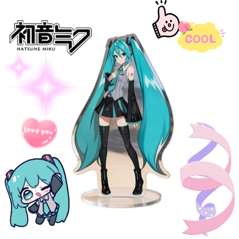 Anime Cosplay Roleplay - Hatsune Miku 10cm Akrylowy Stojak Urocza