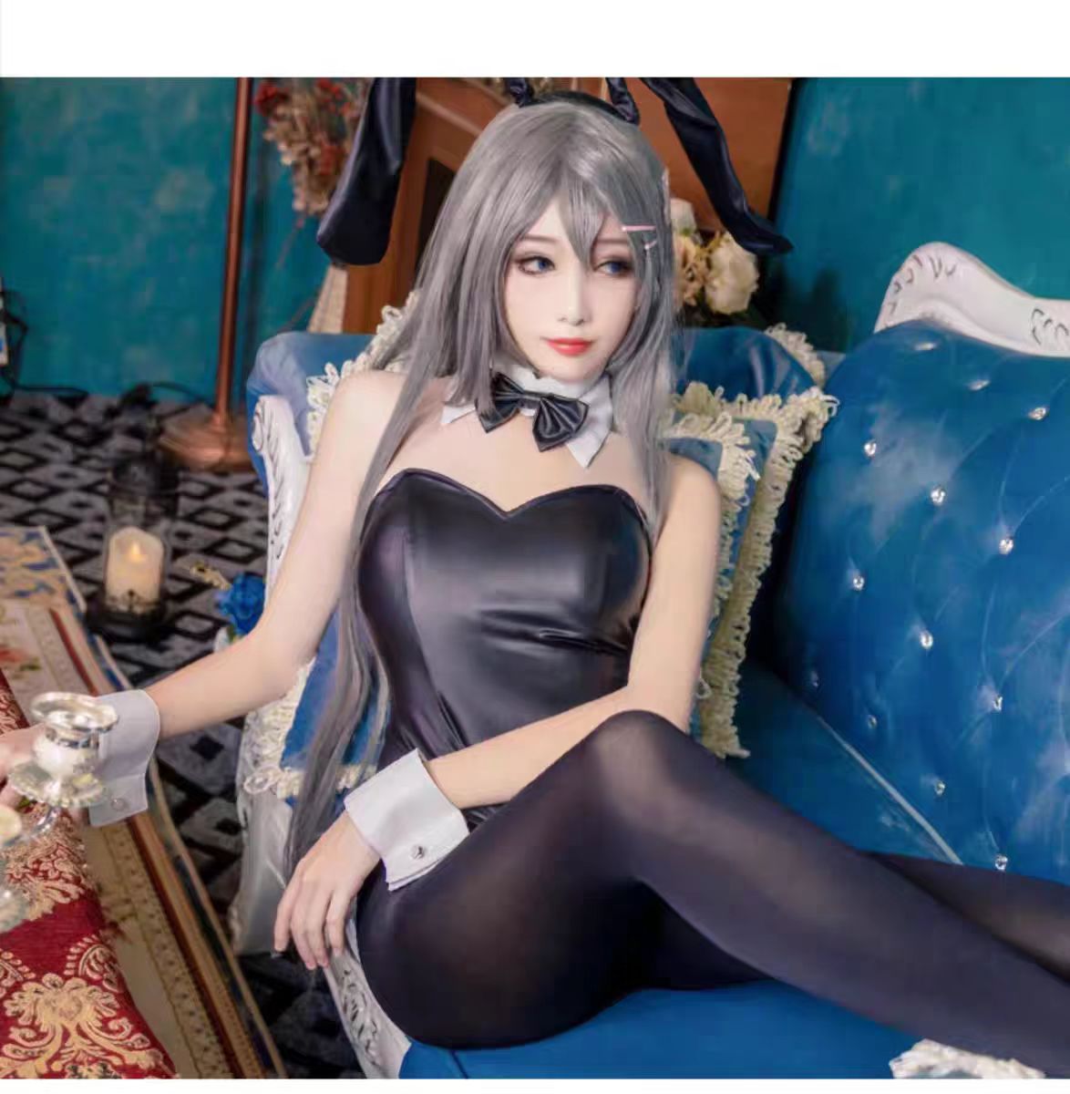 Anime Cosplay Girl - Seksowny strój króliczka Sakurajima Mai, kostium