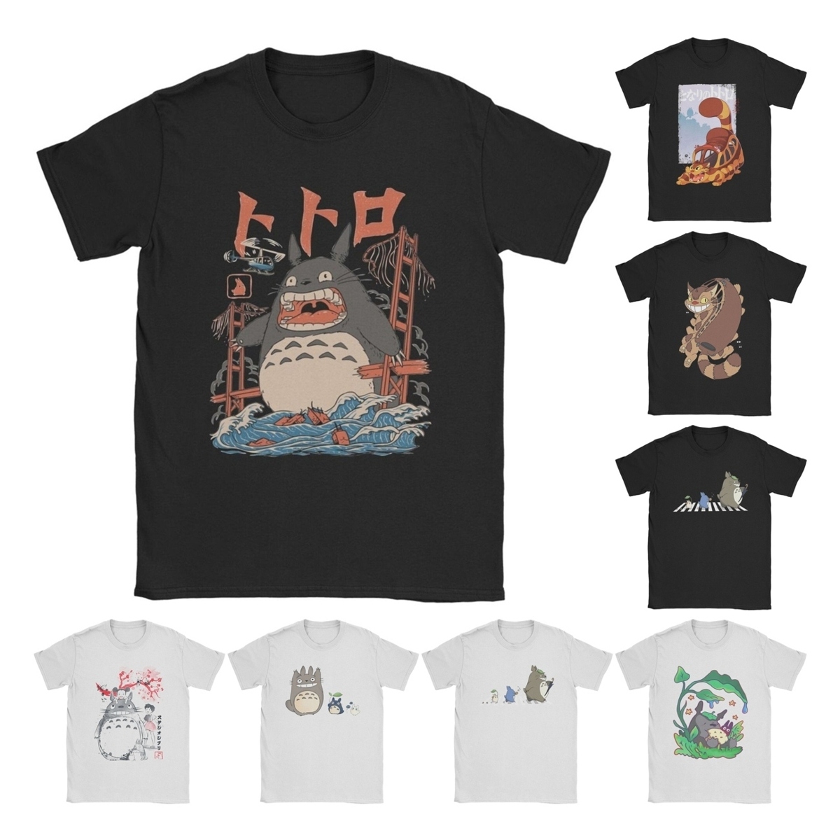 Anime Cosplay Ideas Male - Koszulka męska Totoro-Miyazaki Anime, kreatywna koszulka