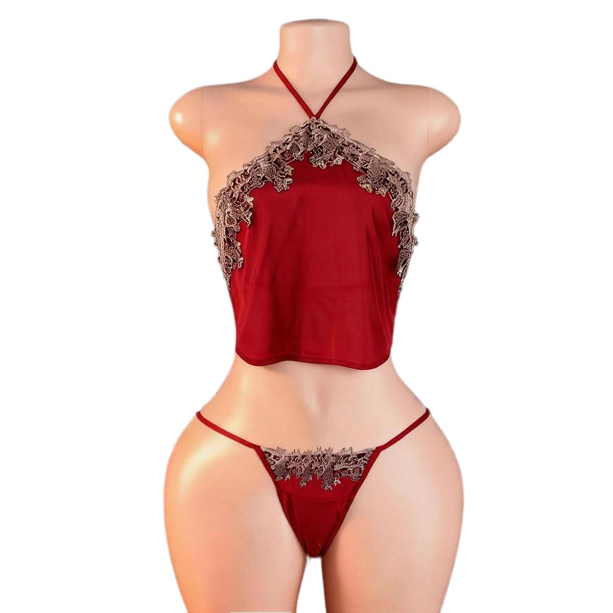 Anime Cosplay Female - Czerwony pas biodrowy z majtkami, top