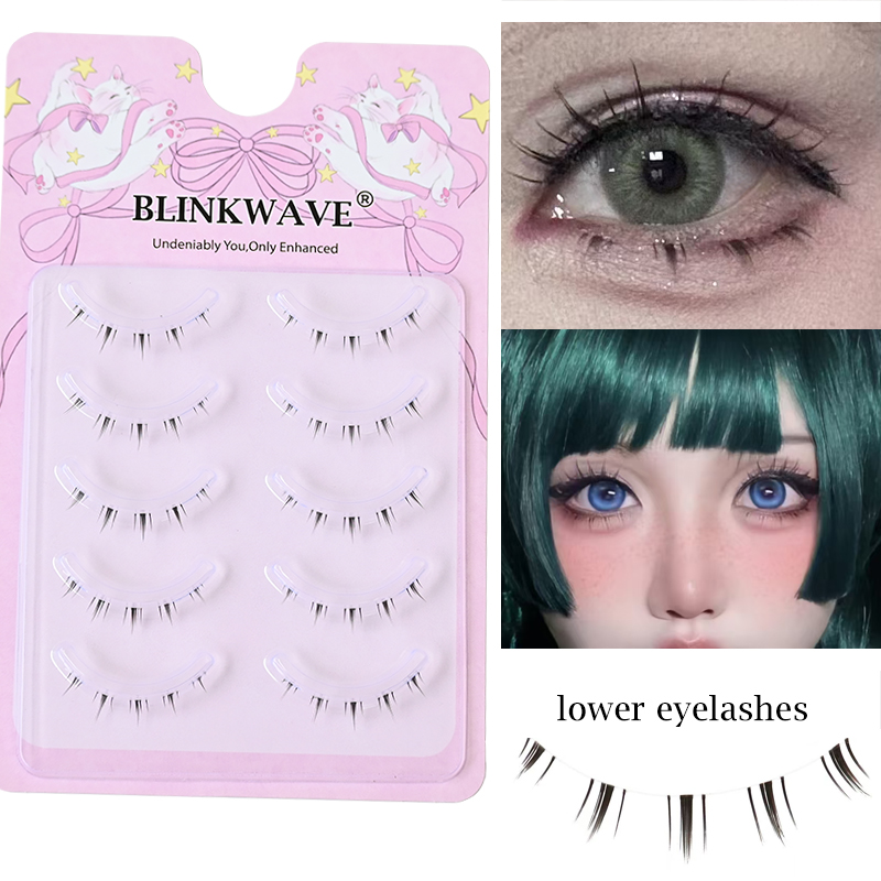 Anime Cosplay Eye Makeup - Sztuczne rzęsy dolne w stylu manga,