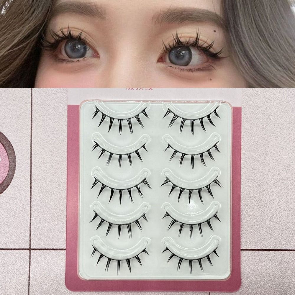 Anime Cosplay Lashes - 5 Par Japońskich Sztucznych Rzęs do