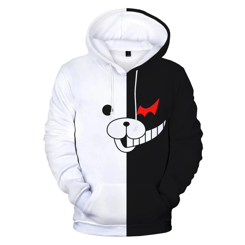Anime Cosplay Shop - Anime Danganronpa Monokuma Czarno-Biały Niedźwiedź Bluza