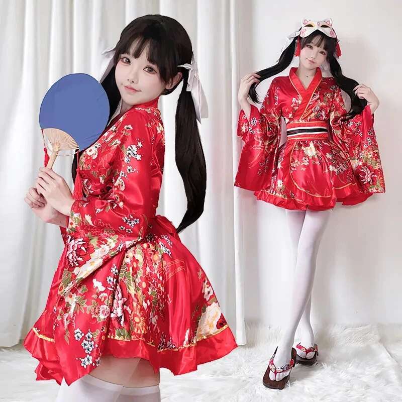 Japoński modyfikowany strój ki – Anime Cosplay Japanese Girl recenzja i cena