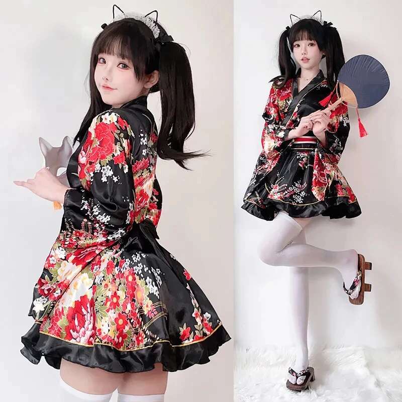 Japoński modyfikowany strój ki – Anime Cosplay Japanese Girl recenzja i cena