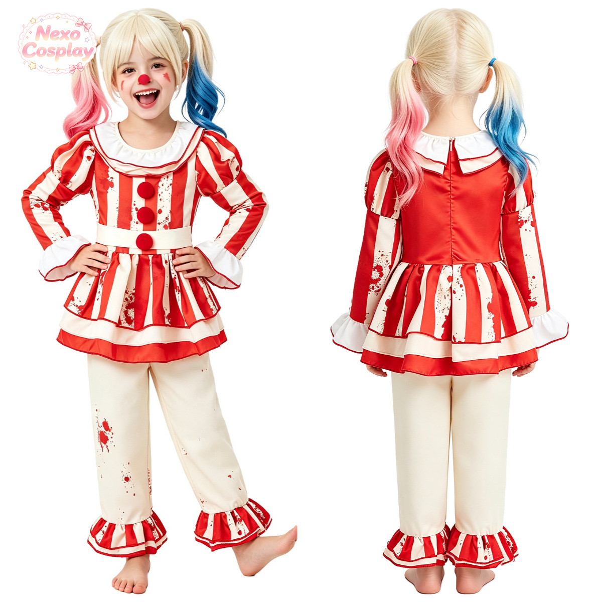 Dziecięcy czerwono-biały strój – Kids Cosplay Anime recenzja i cena