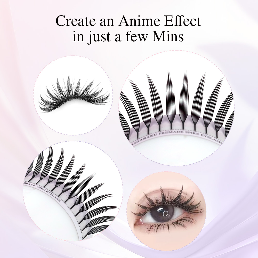 NAGARAKU Premade Spire Eyelash – Anime Cosplay Lashes recenzja i cena