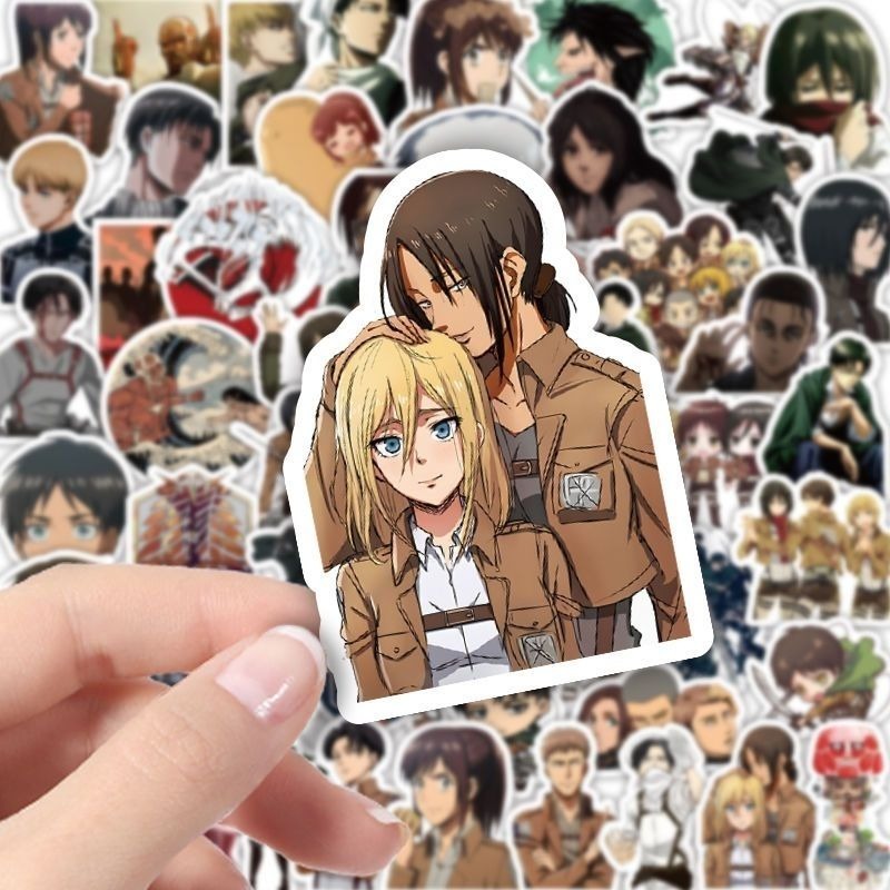 60 szt. Naklejek Anime Atak Ty – Anime Cosplay Cute recenzja i cena