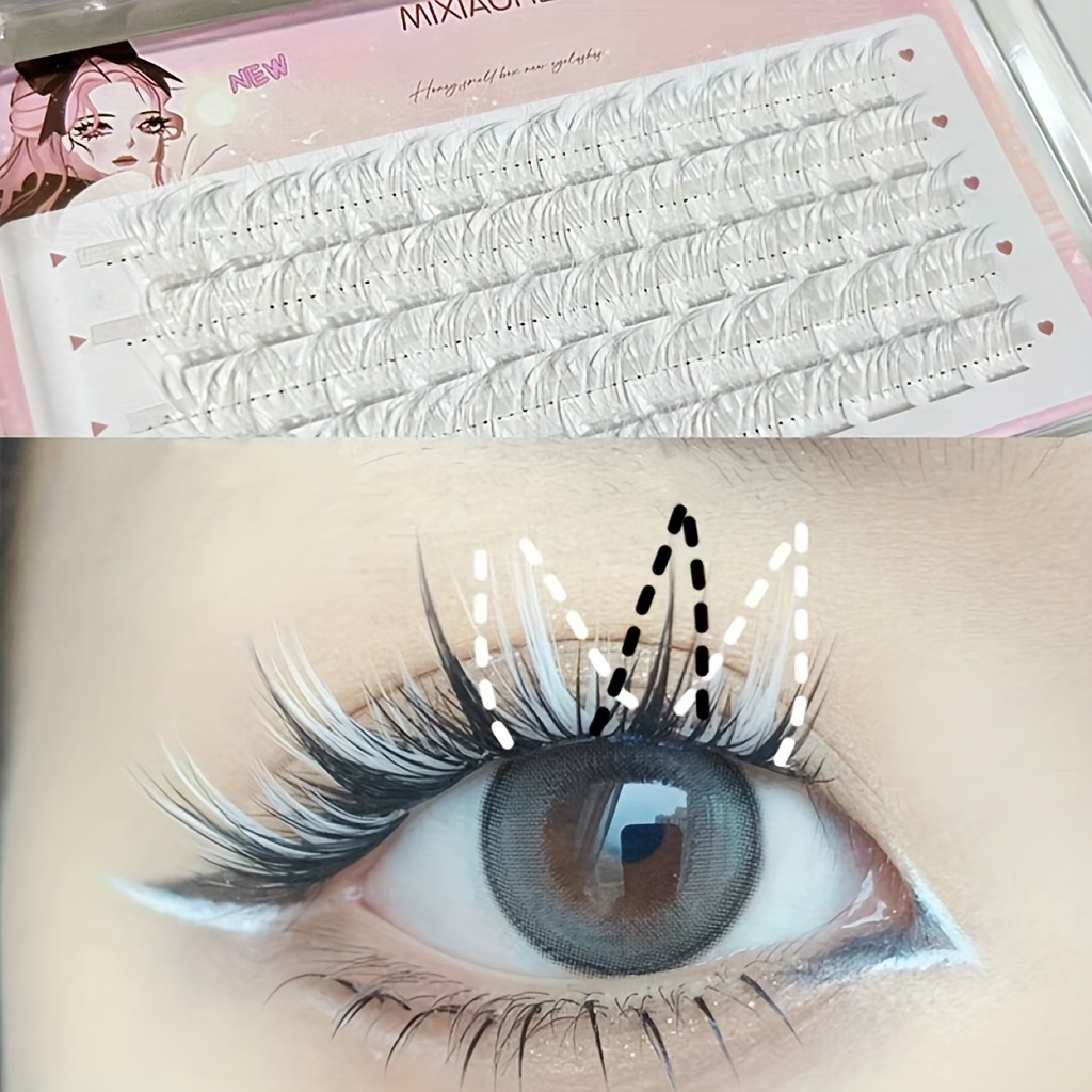 Mixiaohe Kolorowe Rzęsy 60 Kęp – Anime Cosplay Lashes recenzja i cena